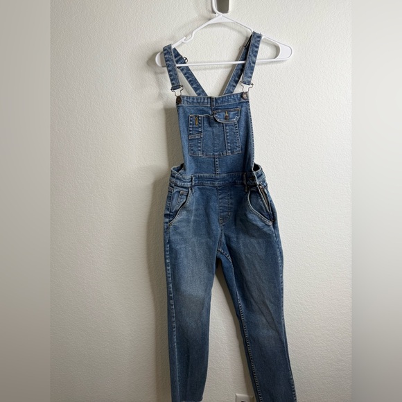 Free People We The Free CRVY Skinny Denim
Contour Overalls Blue Women's Size 28 - Picture 3 of 14